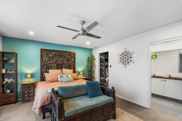 Master bedroom with King size bed