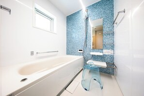 Hair dryer, soap, shampoo