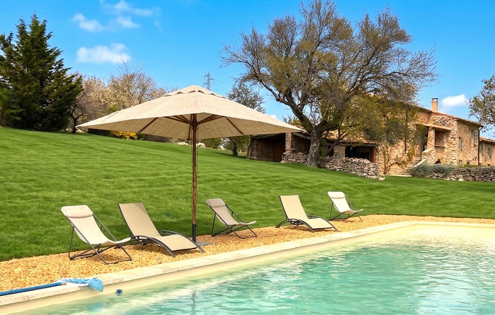 A heated pool