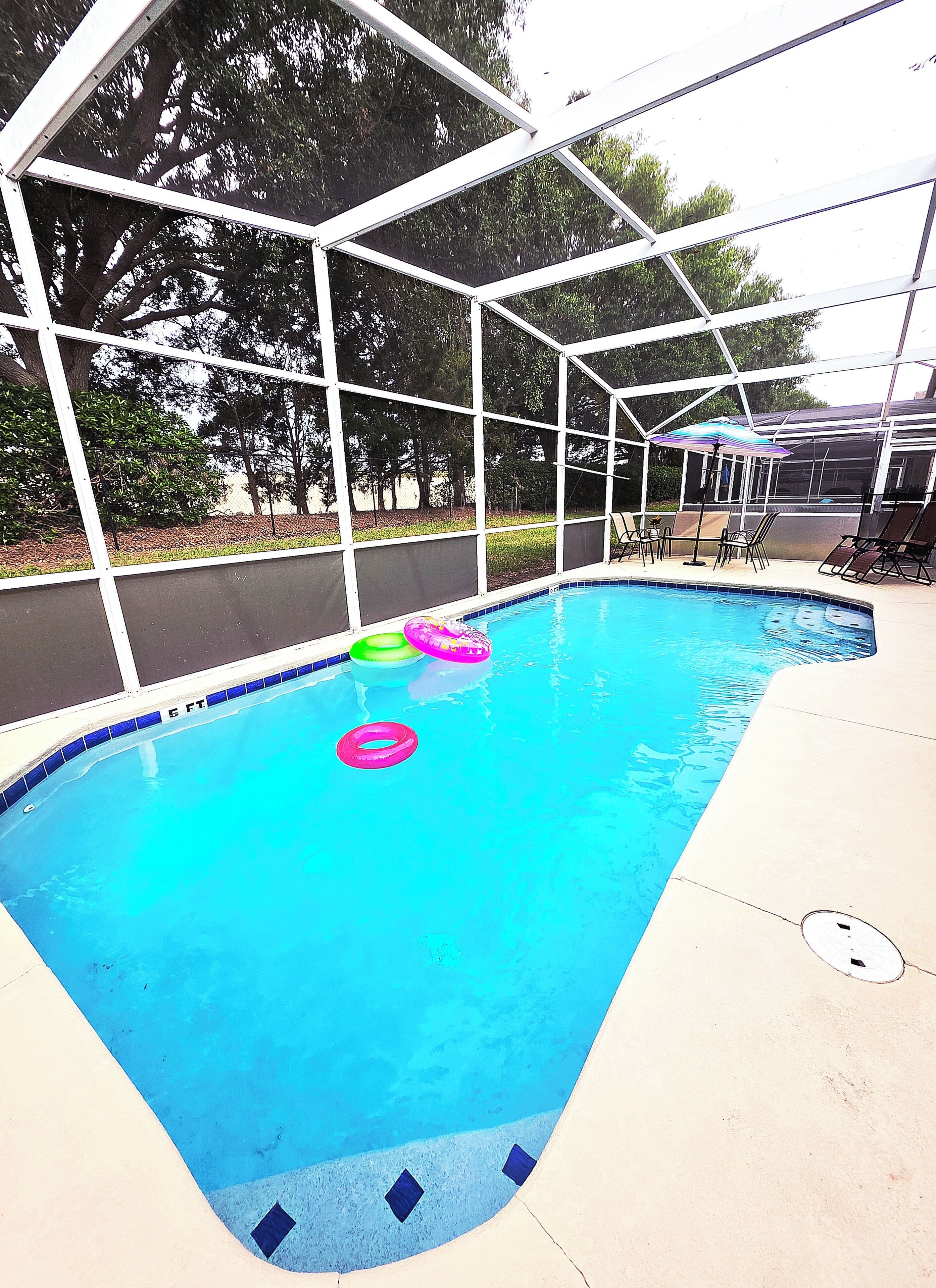 Piscine extérieure, piscine chauffée