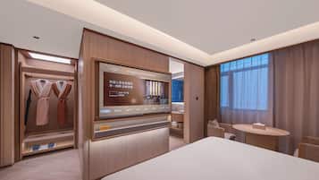 Premium bedding, down duvets, memory-foam beds, free minibar