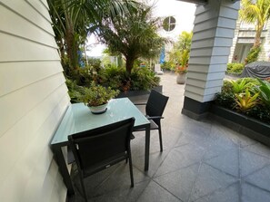 Deluxe Apartment, Patio, Ocean View | Outdoor dining - Paihia by the Sea (Paihia)