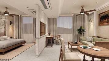 Studio Suite, City View | Premium bedding, minibar, in-room safe, desk