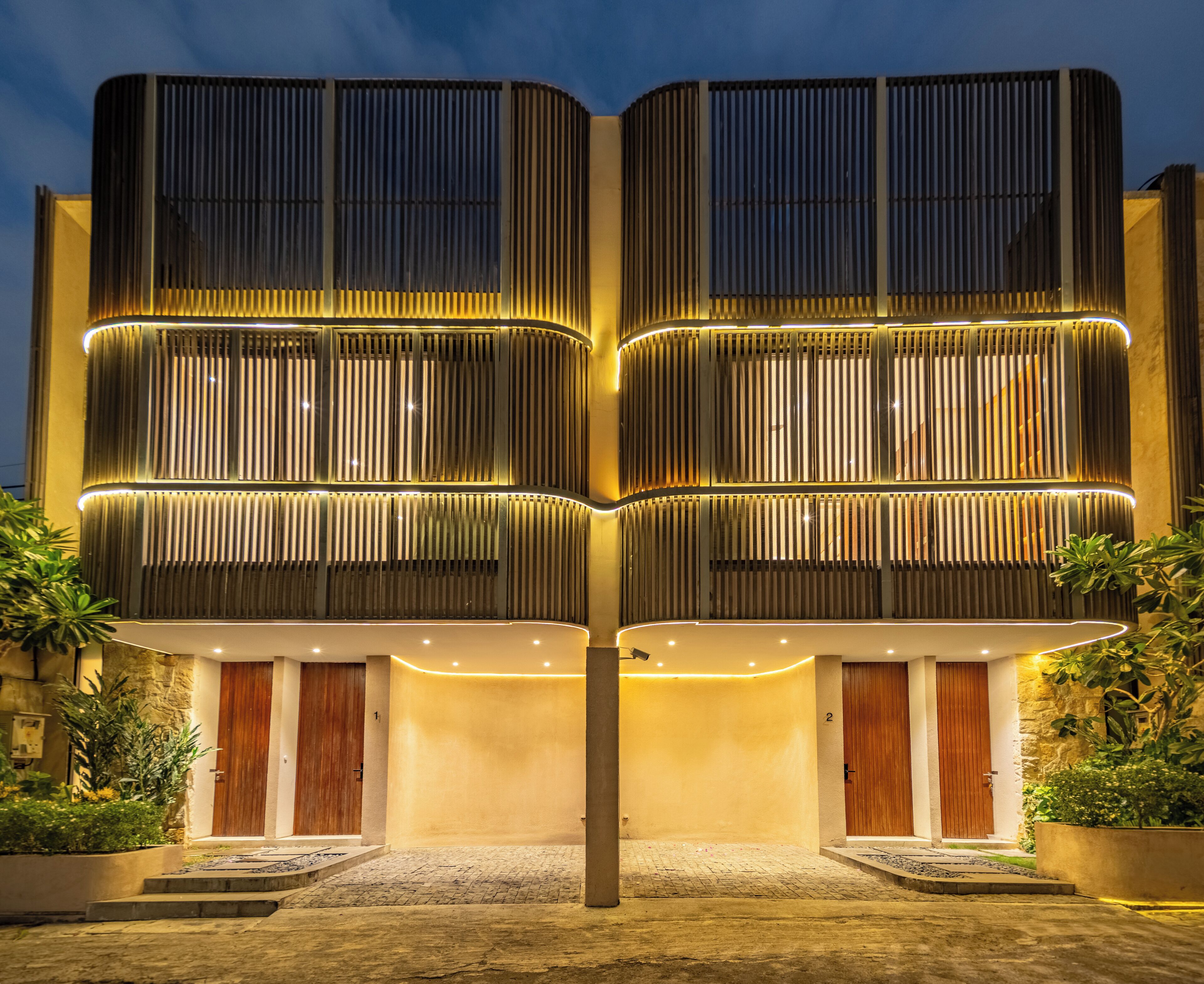 Front of property – evening/night
