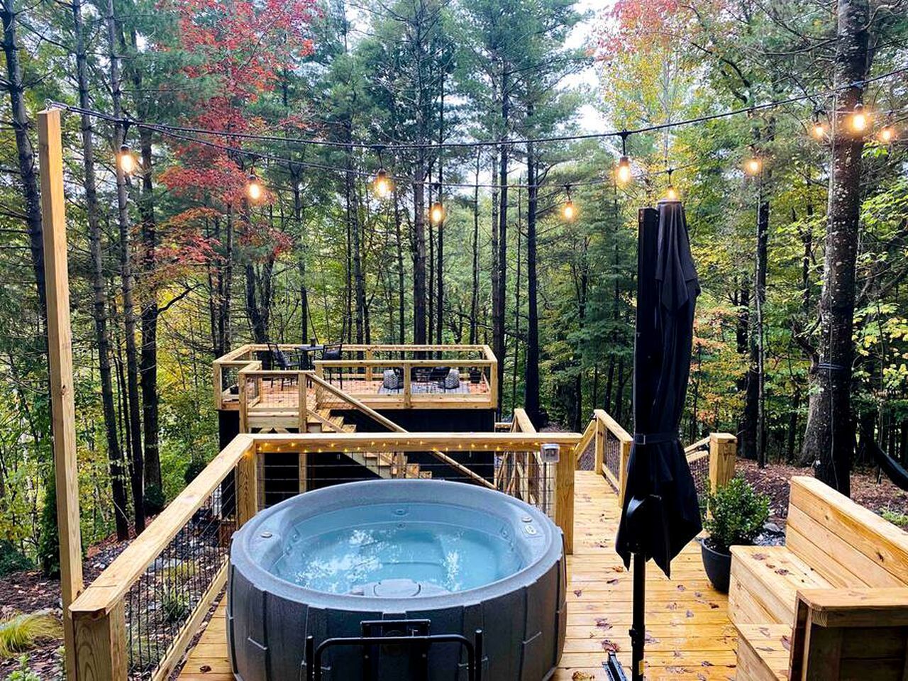 Outdoor spa tub