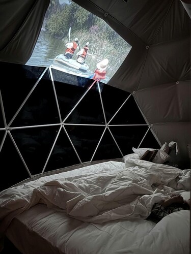 Cosmic Intimacy: Geodesic Dome Escape for Couples in a Dreamy Michigan Setting