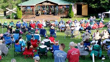 Outdoor banquet area