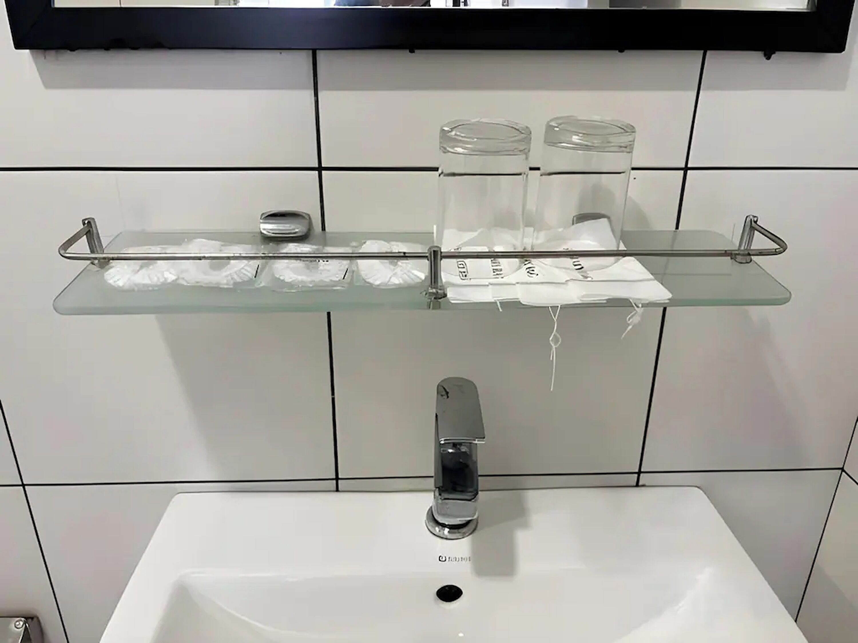 Shower, free toiletries, towels, soap