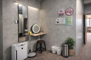 Bruser, brusehoved med spredningseffekt, gratis toiletartikler