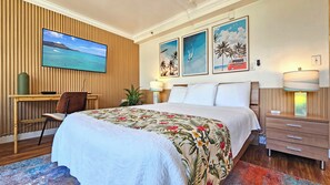 1 bedroom, iron/ironing board, WiFi, bed sheets - Island-Inspired Spacious Clean & Comfortable Studio ½Blk to Waikiki Beach WG 822 (Honolulu)