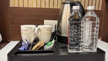 Deluxe Double Room, Balcony, City View | Coffee and/or coffee maker