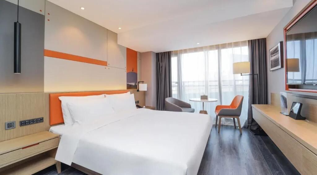 Quarto casal empresarial, vista para a cidade