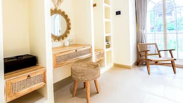 Deluxe Villa, Balcony, Pool View | Desk, laptop workspace, free WiFi, bed sheets