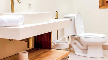 Deluxe Villa, Balcony, Pool View | Bathroom | Free toiletries, hair dryer, towels, soap