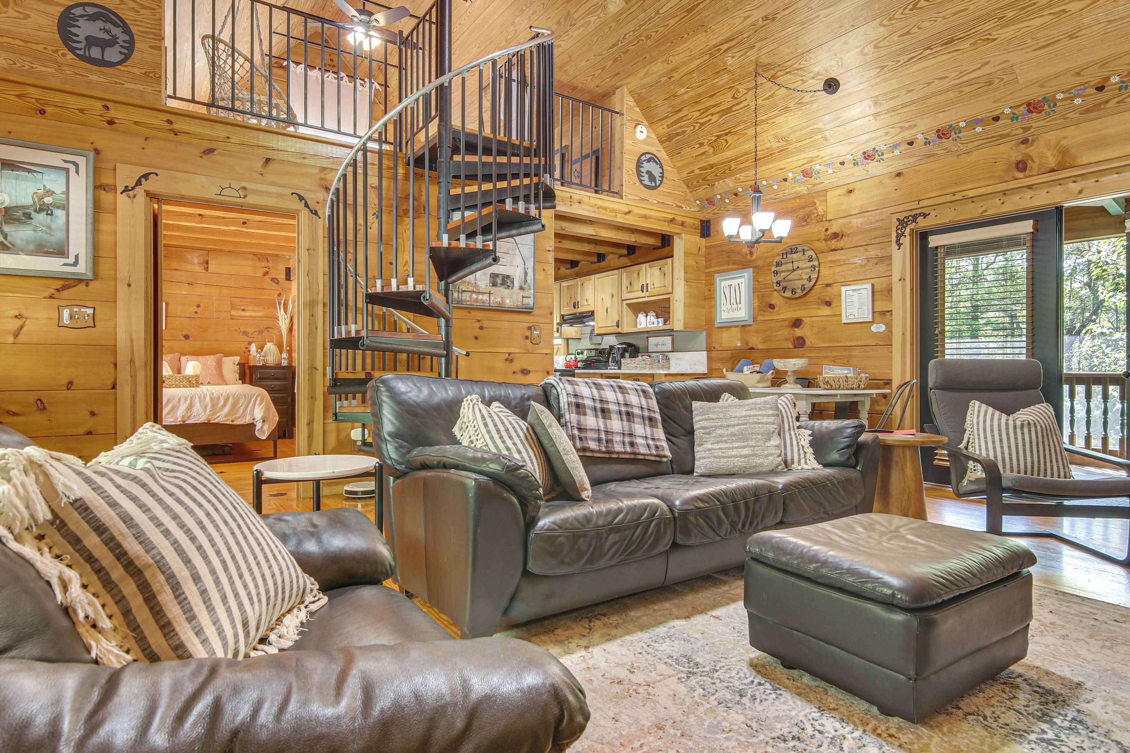 TV, fireplace, books