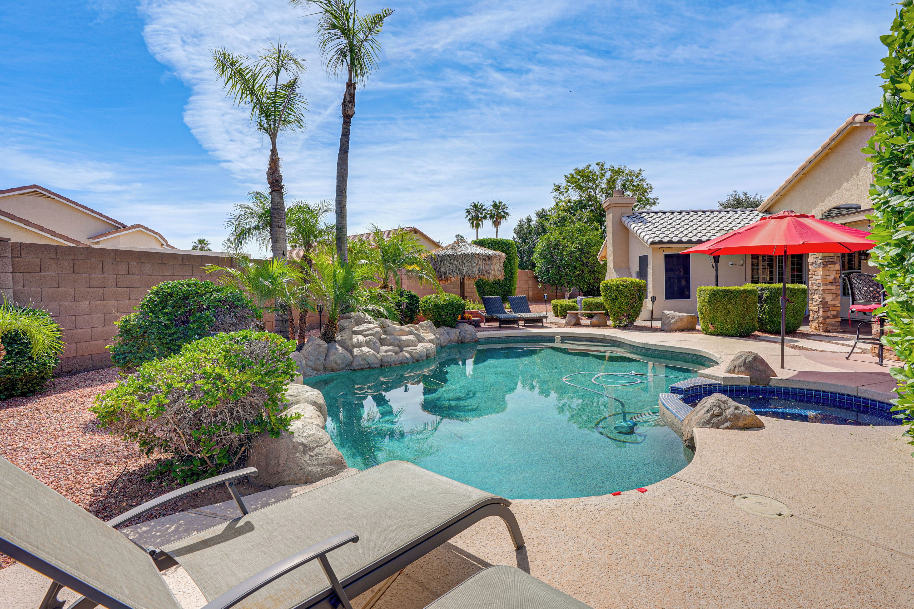A heated pool