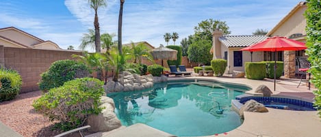 A heated pool