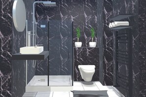 Shower - Villa Lumina Royale with swimming pool (Zutendaal)