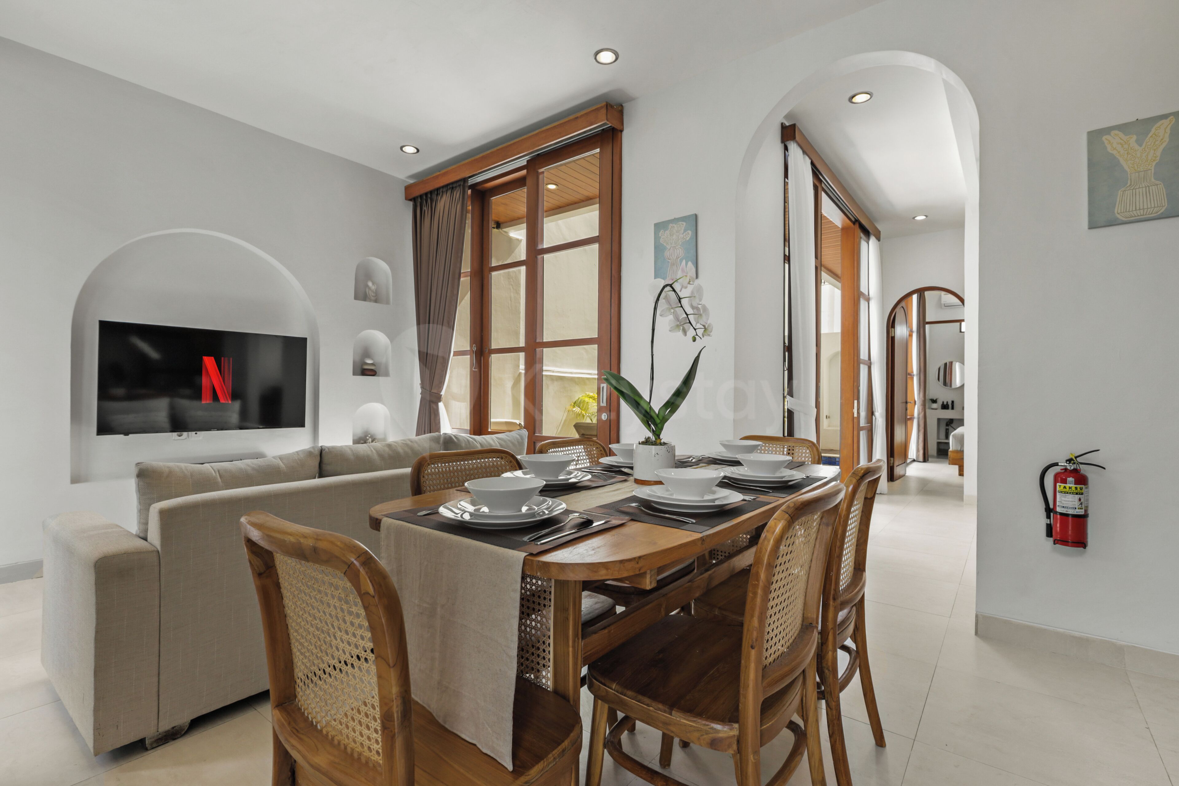 Villa, 3 habitaciones, vistas a la piscina | Comedor