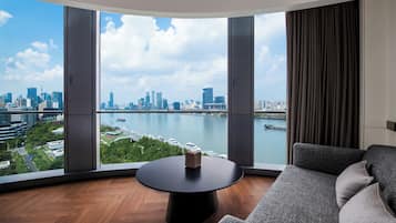 Premium bedding, down duvets, memory-foam beds, free minibar