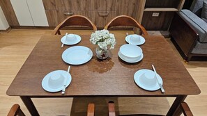 Deluxe Suite, Courtyard View | Dining - Joy Apartment Pearl West Lake (Tay Ho)