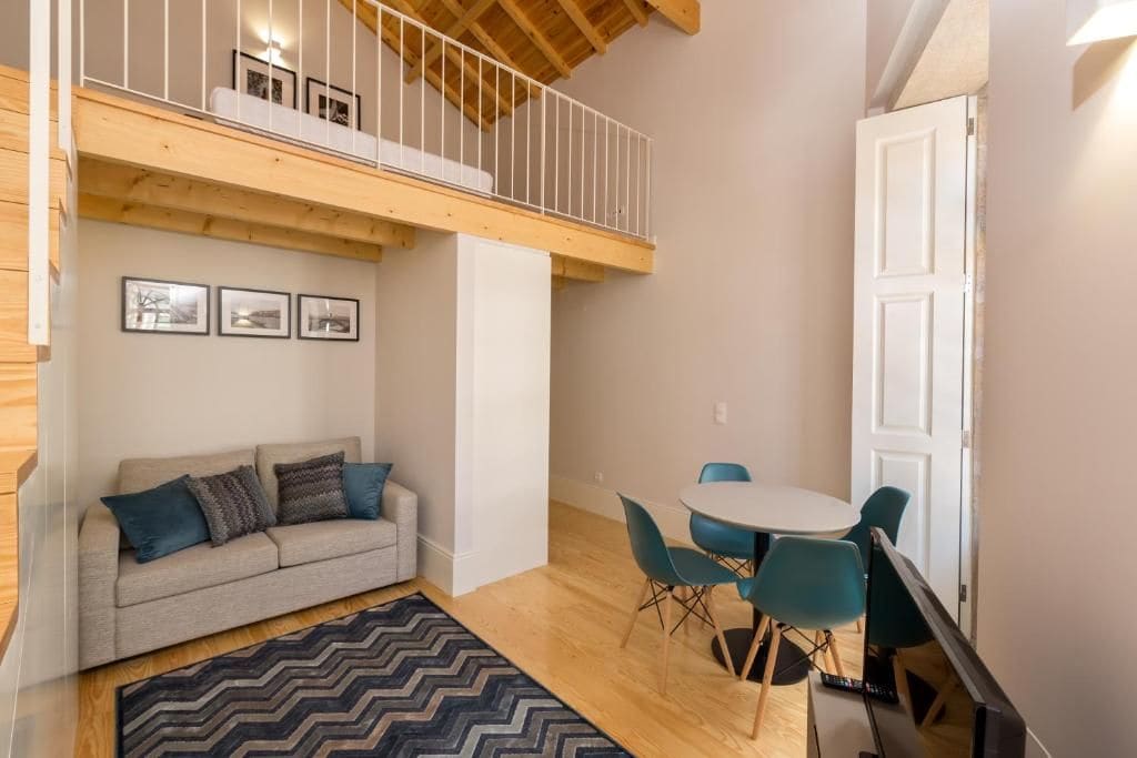 Apartamento Porto, 1 habitación, 1 baño | 起居區