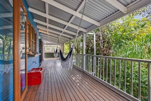 Terrace/patio - Salty Kisses Apartment. Across the road from the beach. (Marcoola)
