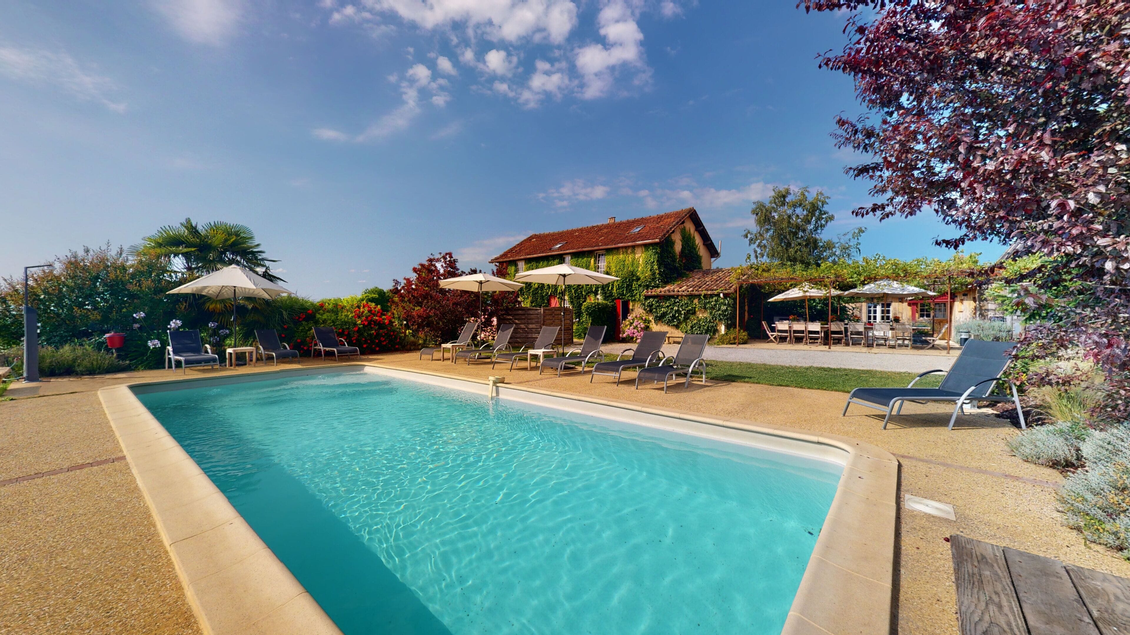 Piscine extérieure, piscine chauffée