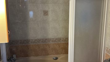 Bidet, soap, toilet paper
