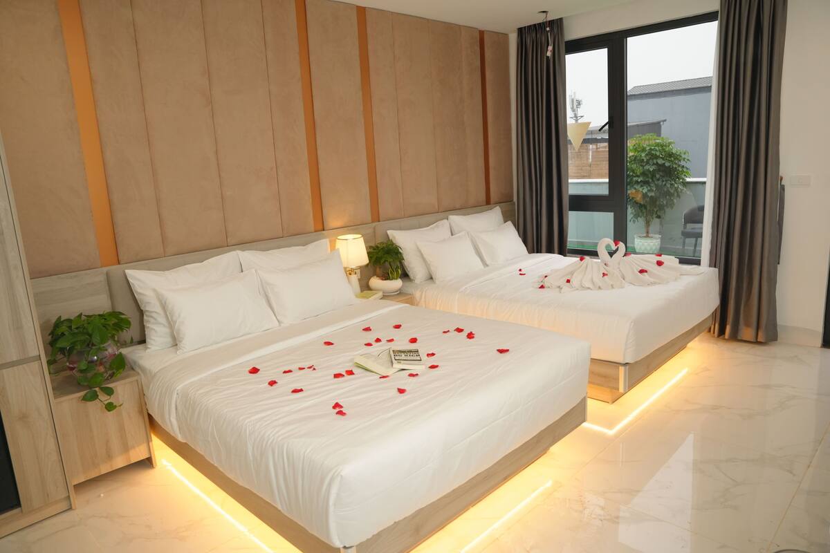 Phòng dành cho gia đình | Bộ trải giường bằng vải cotton Ai Cập, bộ đồ giường cao cấp 