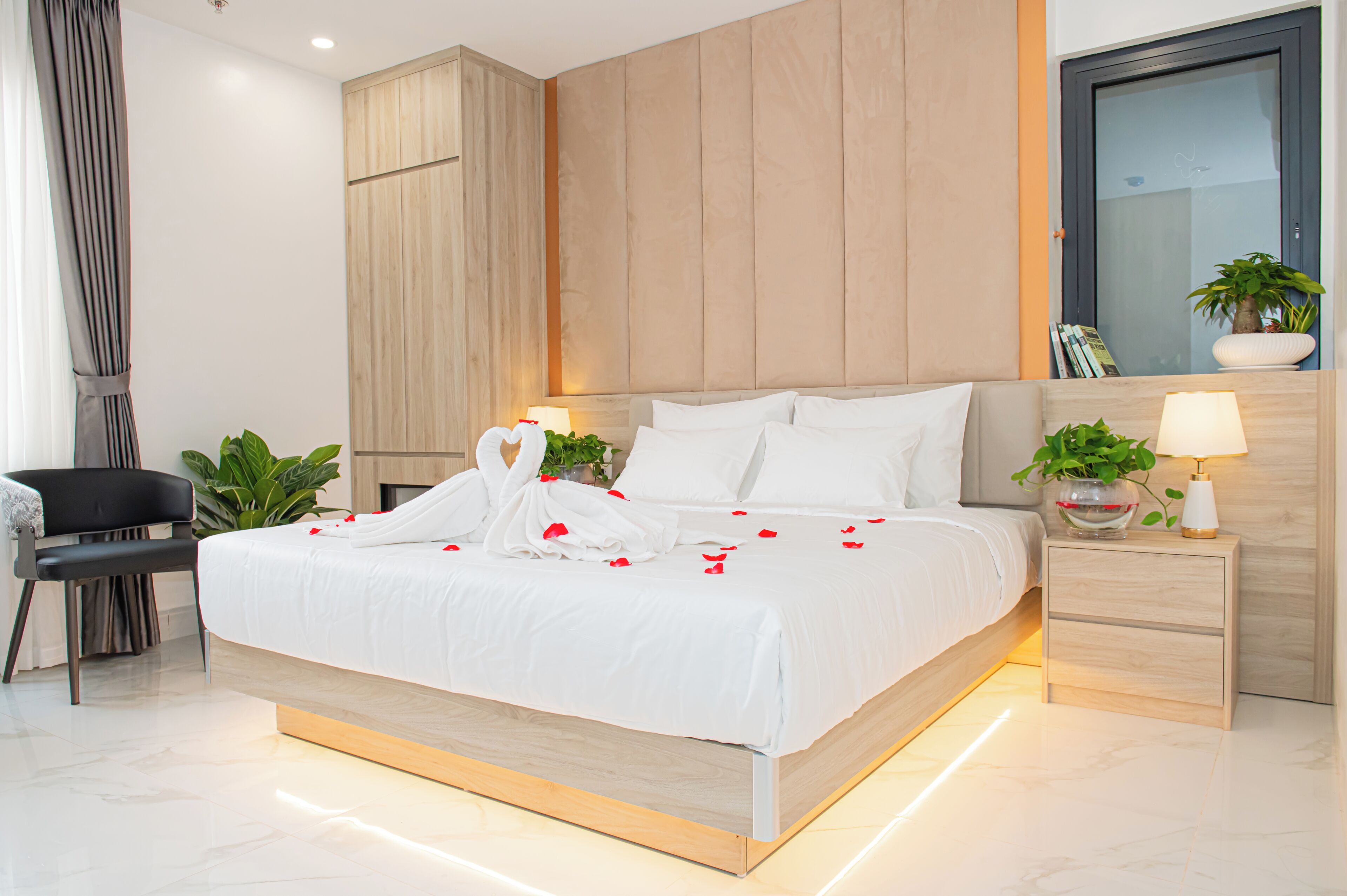 Kamar Double Superior | Seprai katun Mesir, seprai premium, selimut bulu angsa, dan busa memori