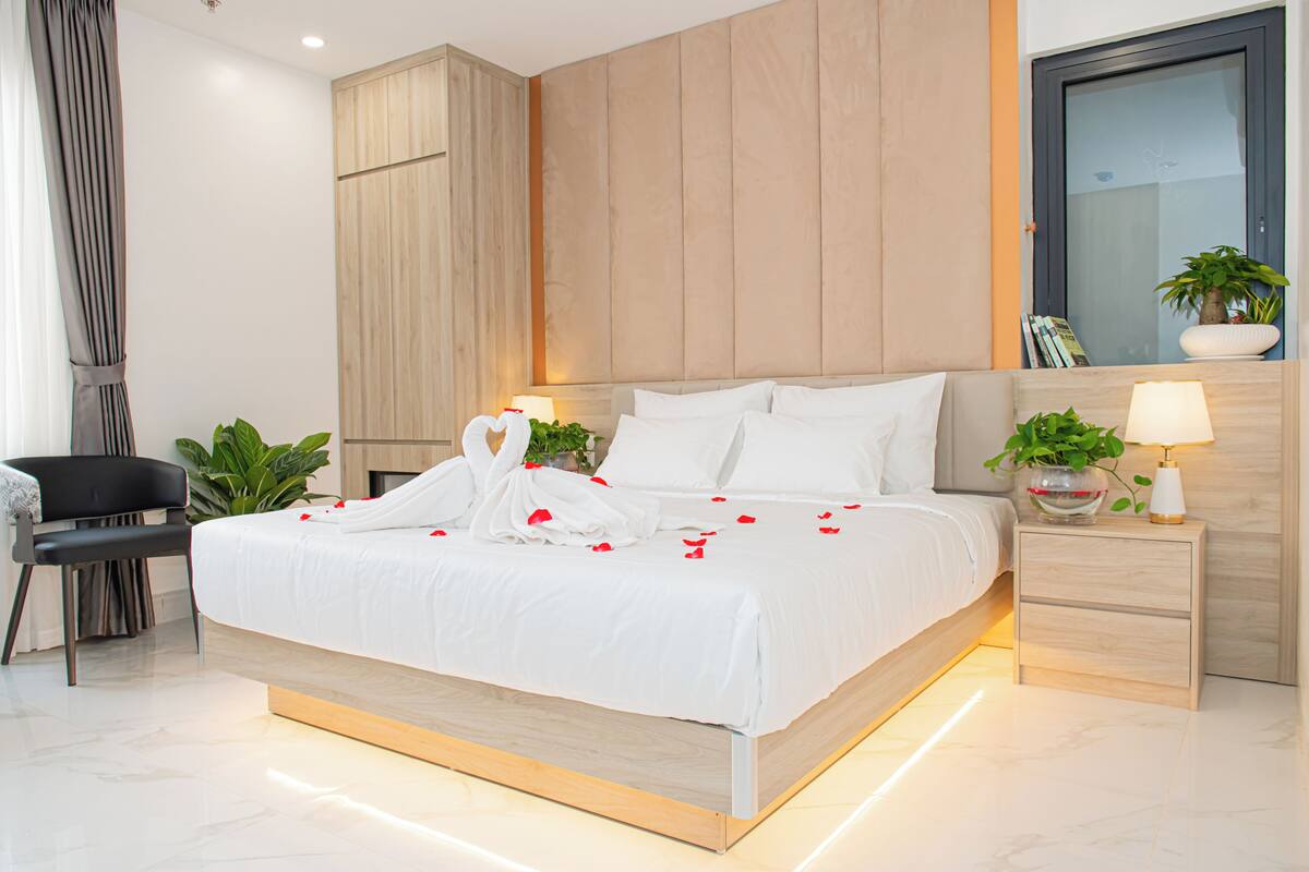Phòng đôi Superior | Bộ trải giường bằng vải cotton Ai Cập, bộ đồ giường cao cấp 