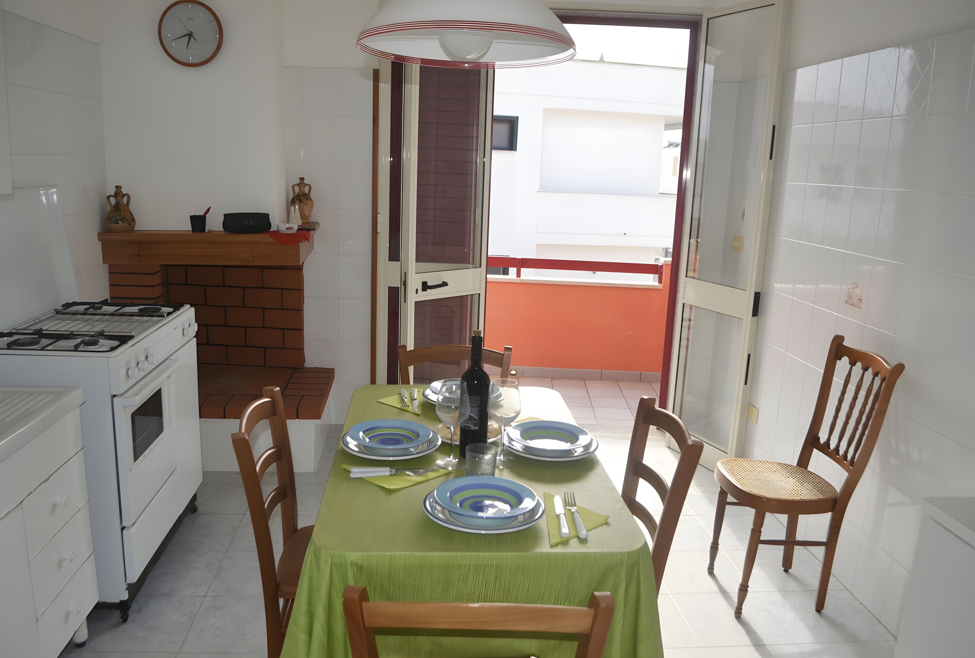 Fridge, stovetop, cookware/dishes/utensils