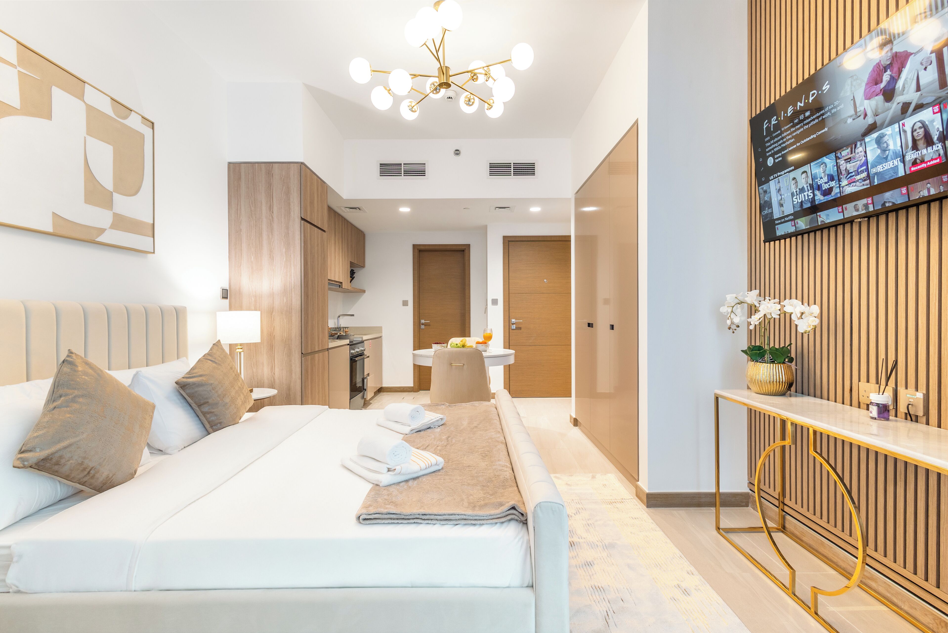 Studio Premium, vue piscine