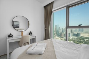 Appartement Affaires, 1 chambre, vue ville | Draps en coton égyptien, literie de qualité supérieure