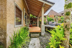 Kamer, 1 slaapkamer, roken, bubbelbad | Terras
