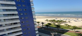 Beachfront apartment with barbecue on the balcony.