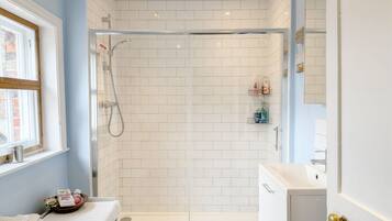 Shower, hair dryer