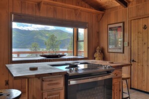 Fridge, microwave, oven, stovetop - New Listing! Lakeview Cabin with Mountain Views, Deck, Grill, AC (Bayfield)