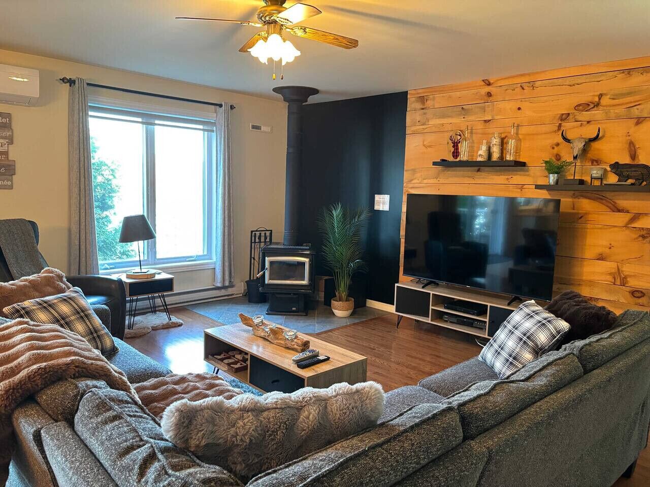TV, fireplace, table tennis