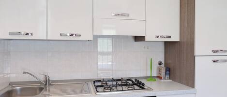 Fridge, oven, stovetop, toaster