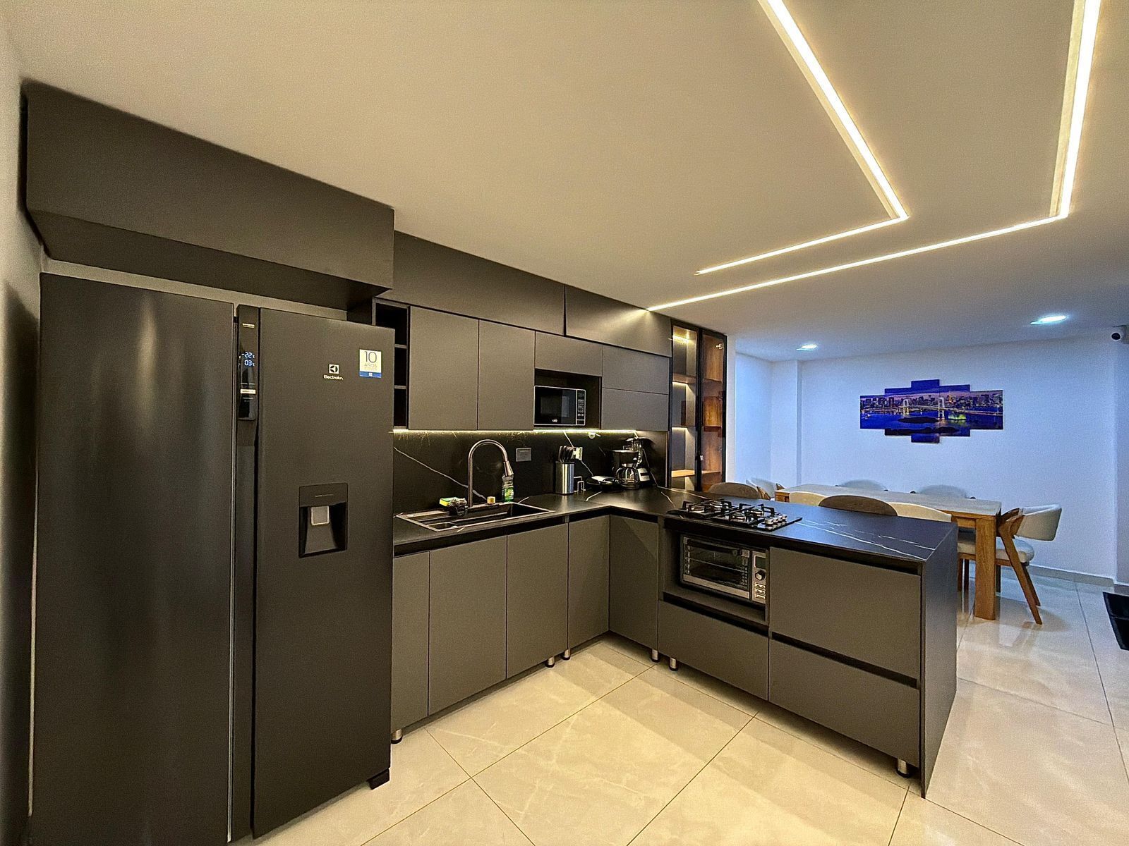 Microwave, oven, stovetop, dishwasher