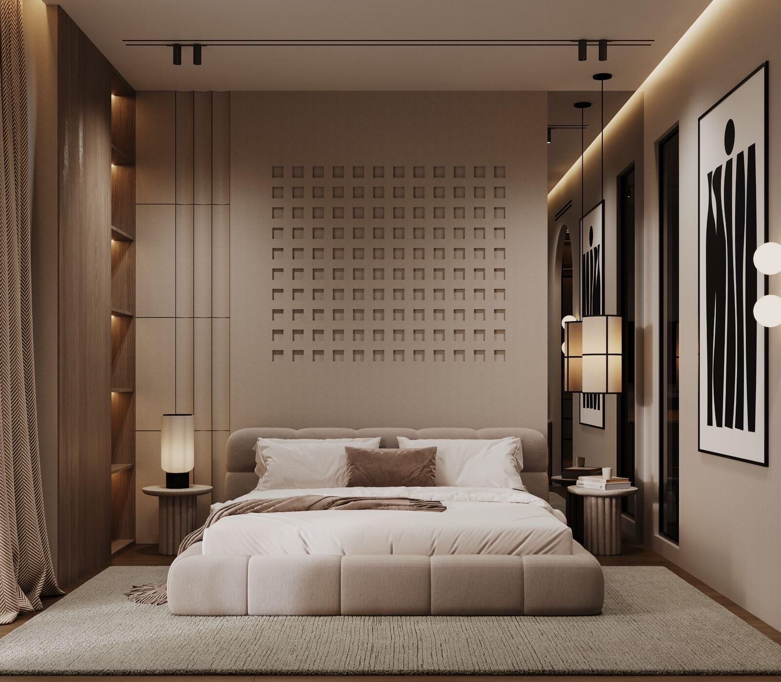 Quarto casal luxo, sacada, vista parcial para o mar