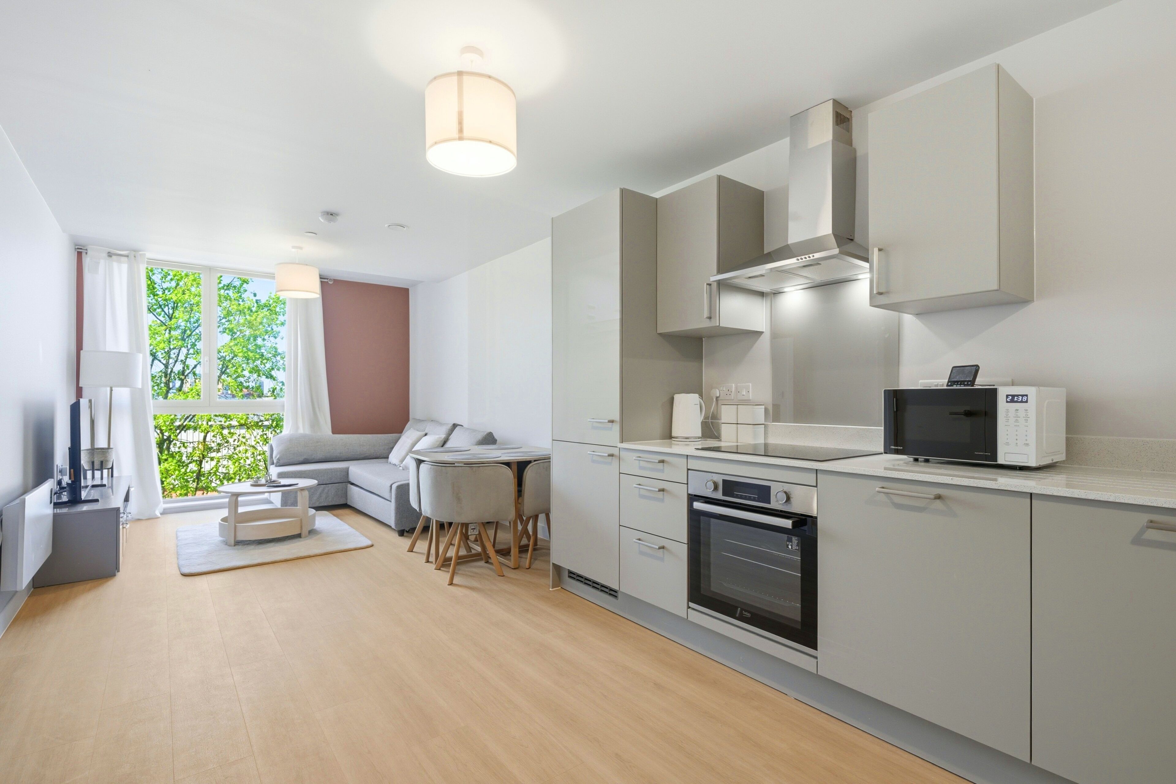 Apartament de luxe, 1 llit de matrimoni gran i sofà llit, no fumadors, cuina bàsica | Sala d'estar