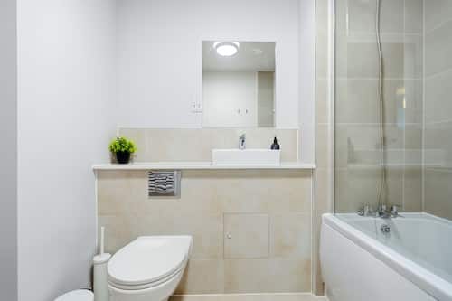 Luxury Apartment, 1 King Bed with Sofa bed, Non Smoking, Kitchenette | Bathroom | Combined shower/tub, free toiletries, hair dryer, towels