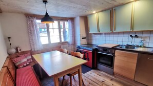 Fridge, oven, cookware/dishes/utensils - ANSAUNA appartaments, (Segnas/Disentis), 1030 by Interhome (Disentis)