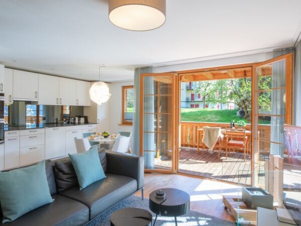 Living area - Panoramapark Soleil Camelia Apt. Silverpeak by Interhome (Lauterbrunnen)