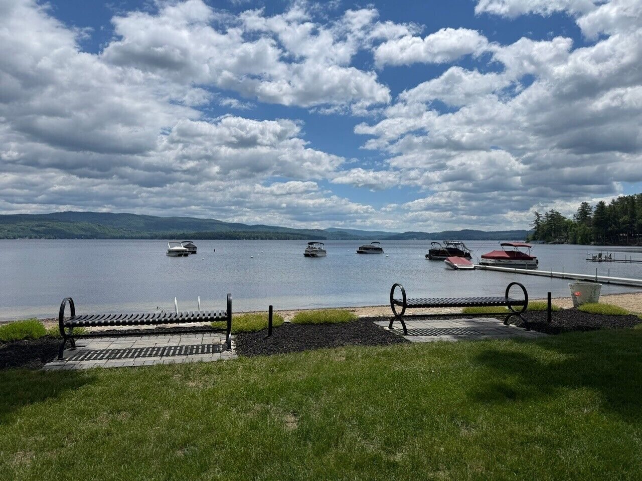 Sit on the benches while the kids run around in the grass, or just sit and enjoy the beautiful view