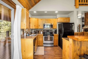 Cabin, Multiple Beds, Patio (Glacier River #2) | Private kitchen - Glacier River Ranch - Middle Fork (Columbia Falls)