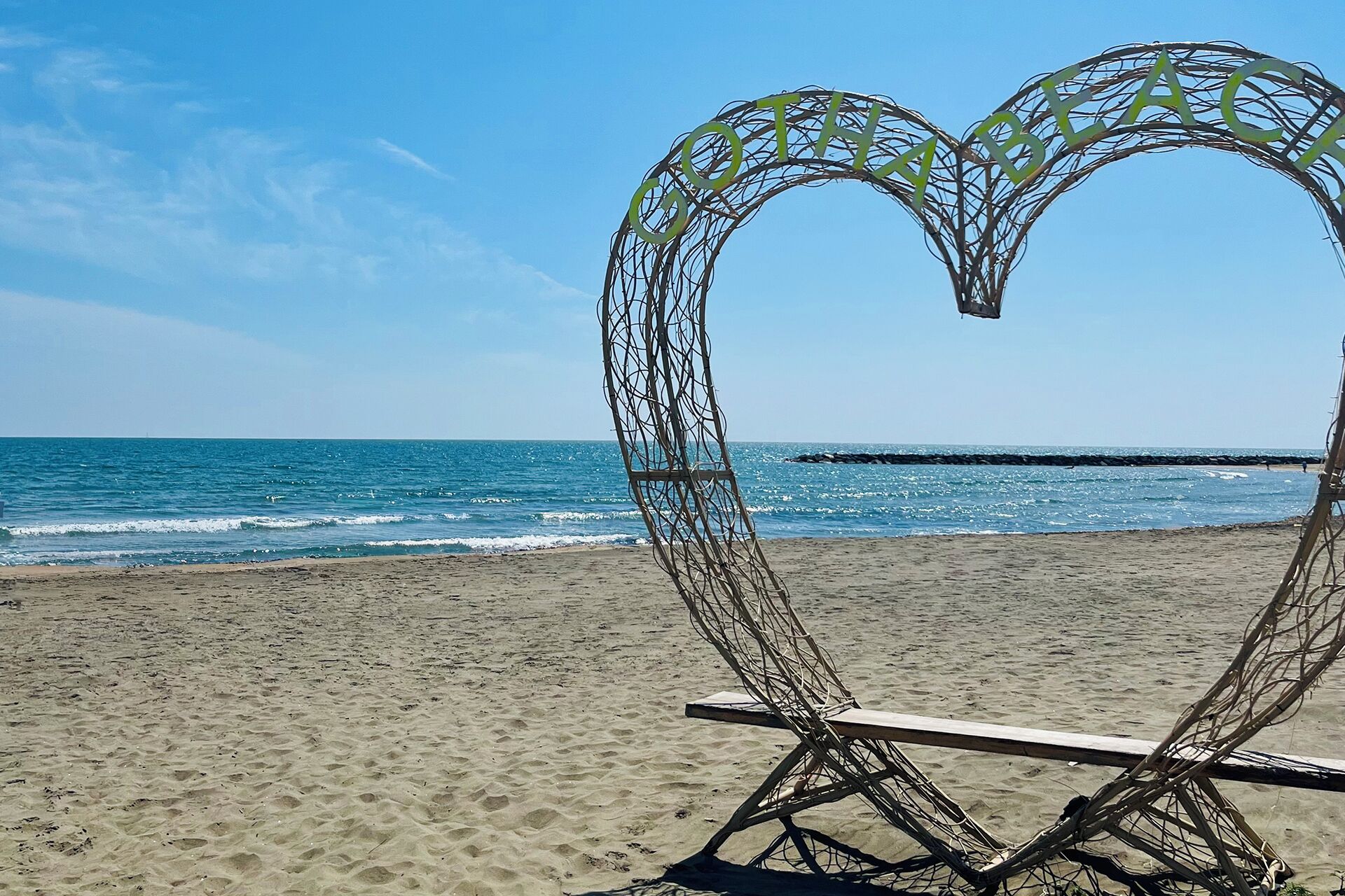 Vlak bij het strand